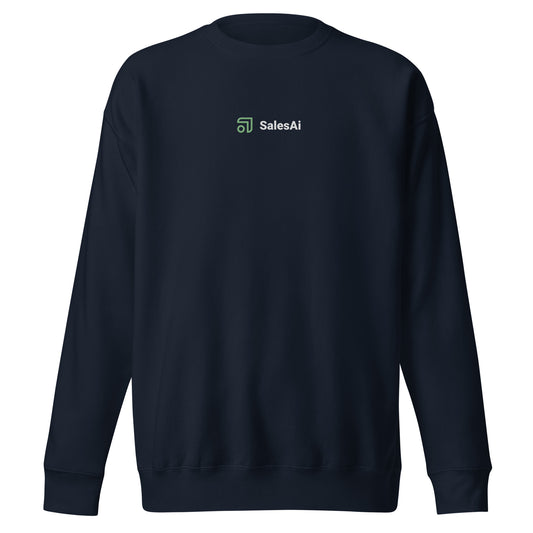 SalesAi - Navy Crew Neck Embroidered Sweatshirt