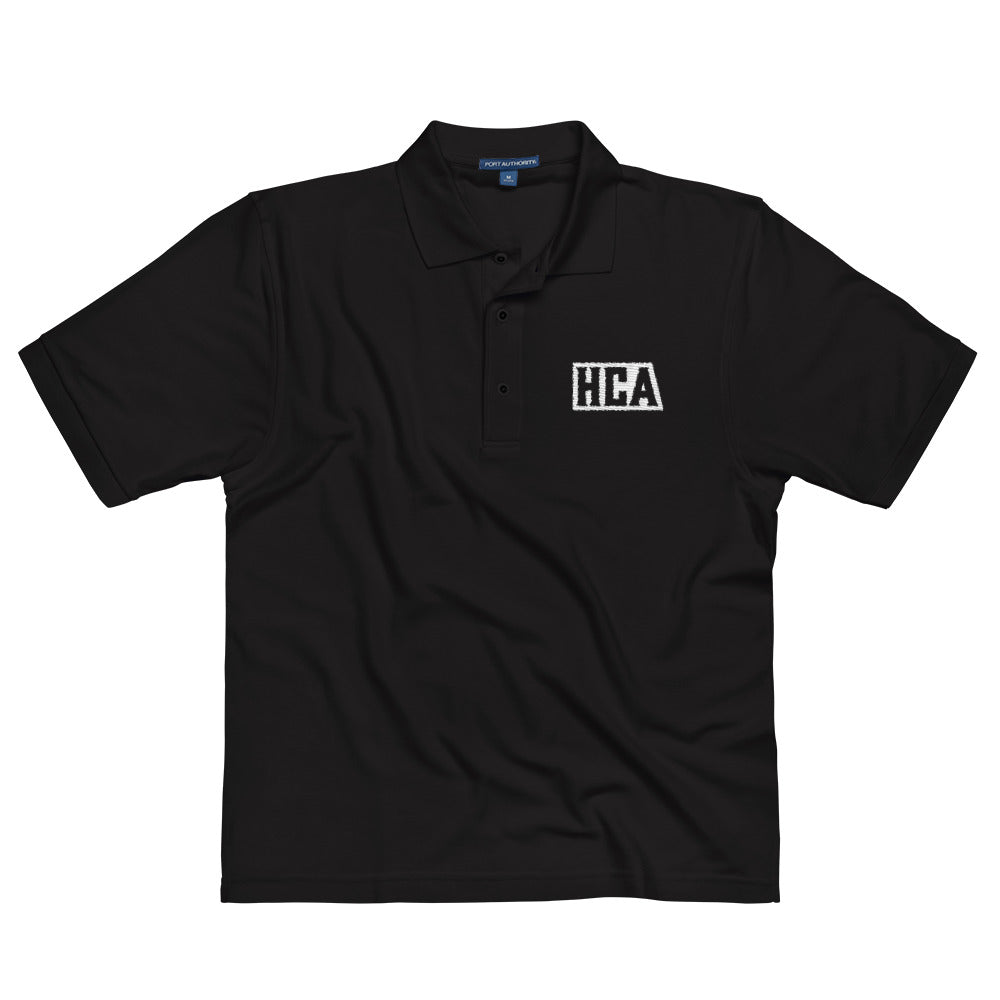 HCA - Black Embroidered Polo Shirt